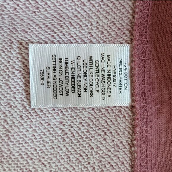 a.n.a Pink Sweatshirt Size Small NWT Distressed Pink Sweatshirt with Raw Edges - Picture 10 of 10
